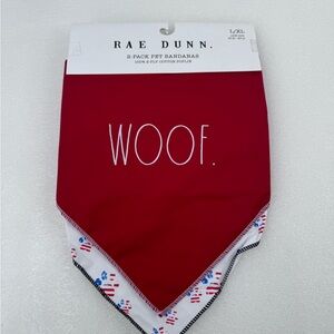2 Pack Size L XL Rae Dunn Good Boy Bandanas Pet Scarf Dog Cat 100% Cotton Red